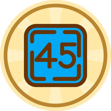 4 numaralı simge, vektör illüstrasyonu