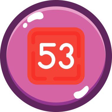 5 saat simge, basit vektör illüstrasyonu