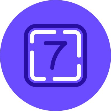 7 numaralı simge vektör illüstrasyonu