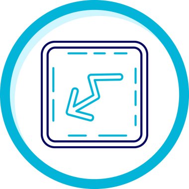 Bir yol simgesinin vektör illüstrasyonu