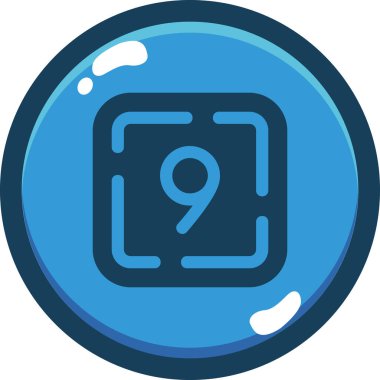 Sekiz numaralı simge vektör illüstrasyonu