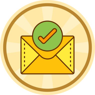 e- posta zarfı simgesi, vektör illüstrasyonu