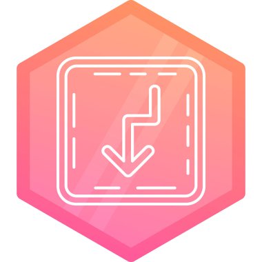 Beyaz arkaplanda izole edilmiş toprak simgesi olan çizgi konumu. Renkli taslak konsepti. vektör.