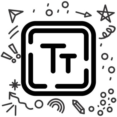 Bir harf simgesinin vektör illüstrasyonu