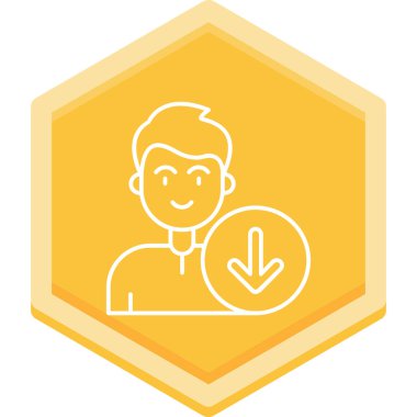 Moda Biçimli Avatar Simgesi İzole Arkaplan