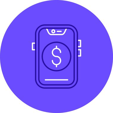 Dolar. Web simgesi basit illüstrasyon