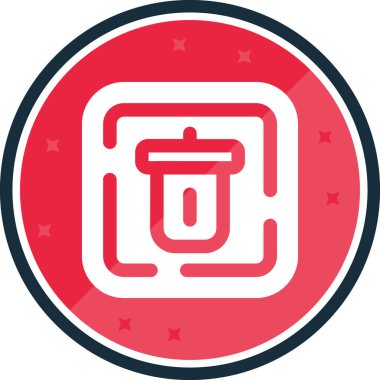 Mıknatısı mıknatısı olan yuvarlak bir düğmenin vektör simgesi