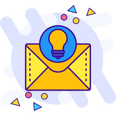 İleti harfi simgesiyle doldurulmuş zarf - özet biçimi