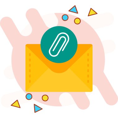 e-posta mektup simgesi, vektör çizim