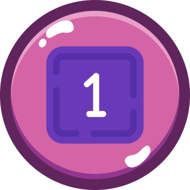 Bir numara. Basit illüstrasyon