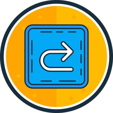 Sol ok. Web simgesi basit illüstrasyon