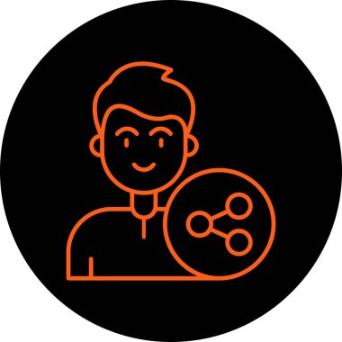 Erkek ve kadın ikonunun vektör illüstrasyonu.