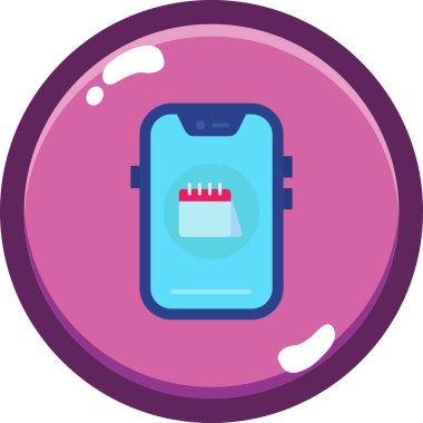 Akıllı telefon simgesine sahip pil, vektör illüstrasyonu