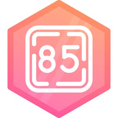 Beyaz arkaplanda pembe bir 8 numaralı simgenin çizimi