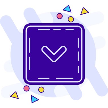 Renk çizgisi, beyaz arkaplanda kalp simgesi olan akıllı saat. Mutlu saat. Değişken rastgele dinamik şekiller. vektör