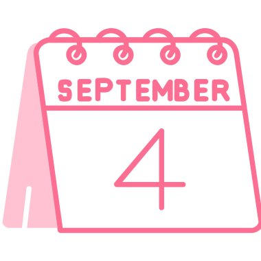 Takvim ağustosta tek renk simgesi, düz simge. resimleme tasarımı