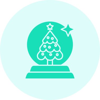 Bir noel ağacı simgesinin vektör illüstrasyonu