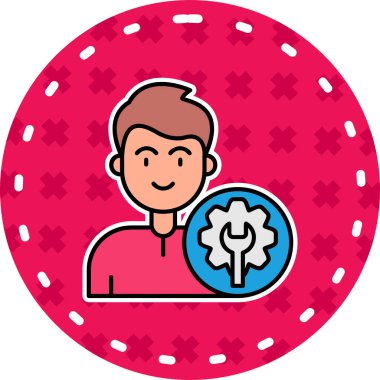 İnsanların ve insan simgesinin vektör illüstrasyonu