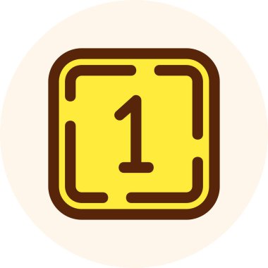 number one icon vector illustration