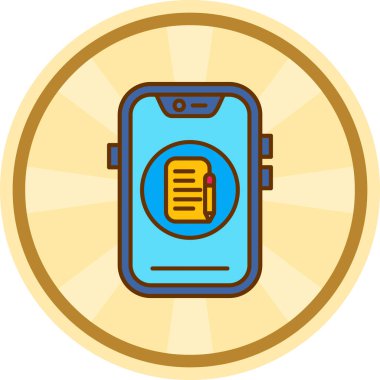 Cep telefonu simgesi, vektör illüstrasyonu