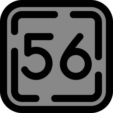 Soyut arkaplanda 5-6 simgesi izole edildi