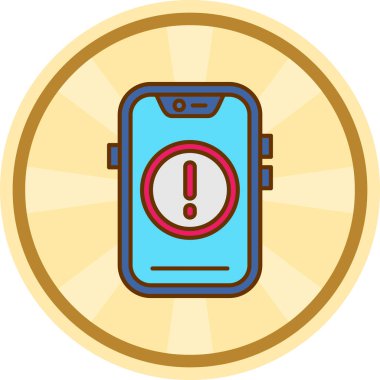 Bir smartphone simge vektör çizim