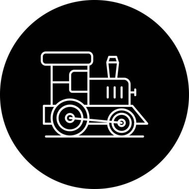 tren. Web simgesi basit illüstrasyon