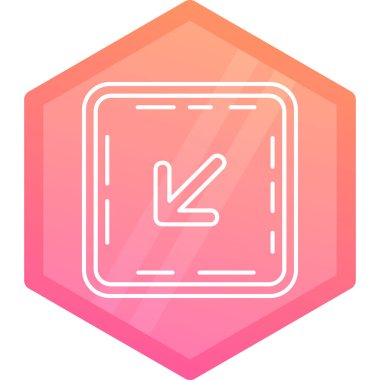 Beyaz çizgi durdurma simgesi uzun gölge arkaplanı ile izole edildi. Sigara sembolü yok. Dur işareti. Altıgen düğmesi. vektör