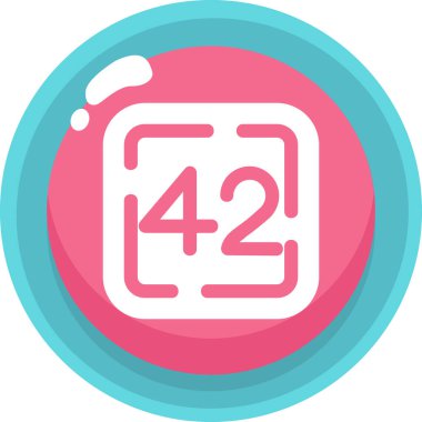 Takvim 4 - 1 simgesi düz biçimli