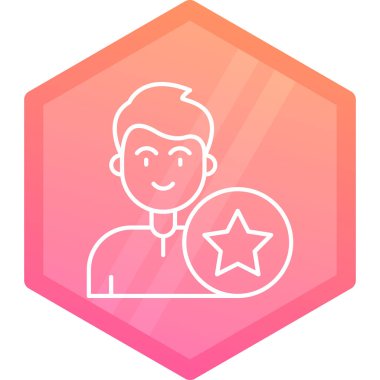 Bir yıldız simgesinin vektör illüstrasyonu