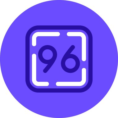 9 b simgesinin vektör illüstrasyonu