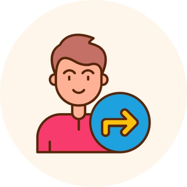 Bir insan simgesinin vektör illüstrasyonu