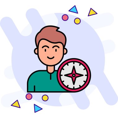 pusula simgesini tamamlanmış - dış hat biçiminde pusula simgesi