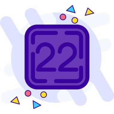 iki numaralı simge tasarımı vektör çizimi