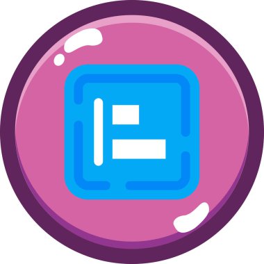 Mavi düğmenin vektör illüstrasyonu