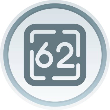 6 numaralı simge, vektör illüstrasyonu