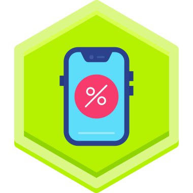 İndirim sembolü vektör illüstrasyon tasarımlı akıllı saat