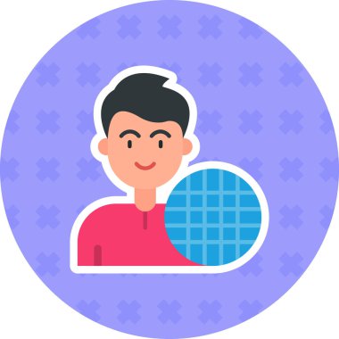 avatar erkek kişi simgesi rozet tarzı