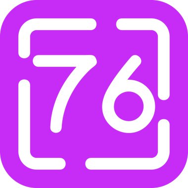 7 numaralı simge işareti tasarımı.