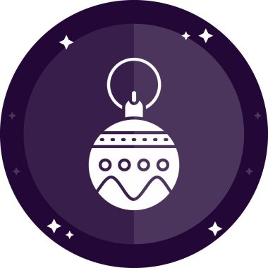 Noel topu simgesi, vektör illüstrasyonu basit tasarım