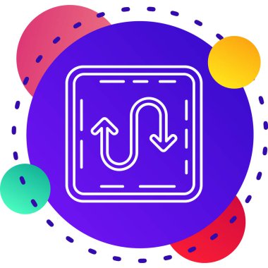 renk çizgisi konumu simgesi beyaz arkaplanda izole edildi. Harita işaretçisi işareti. Değişken rastgele dinamik şekiller. vektör.