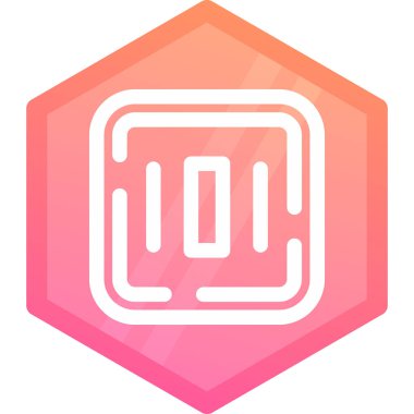 Altıgen simge vektör illüstrasyonu