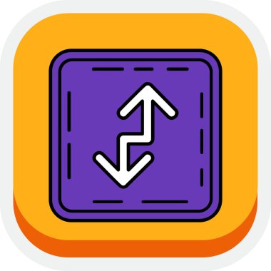 Eğilim biçimi izole edilmiş arkaplanda ok simgesi