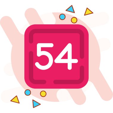 5 4 numara simgesi tasarımı