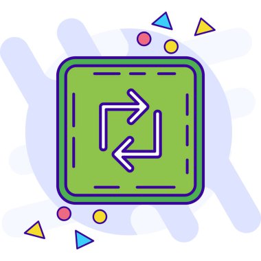 ok yönü ikon vektör illüstrasyonu