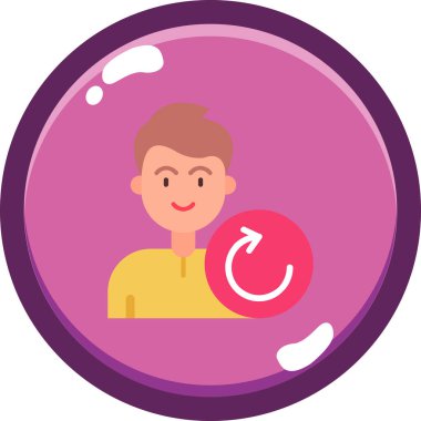 Bir insan simgesinin vektör illüstrasyonu