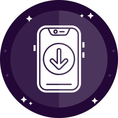 Mobil uygulama simgesinin vektör illüstrasyonu