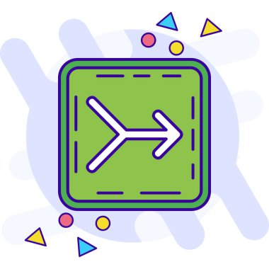 yön simgesi, vektör, illüstrasyon