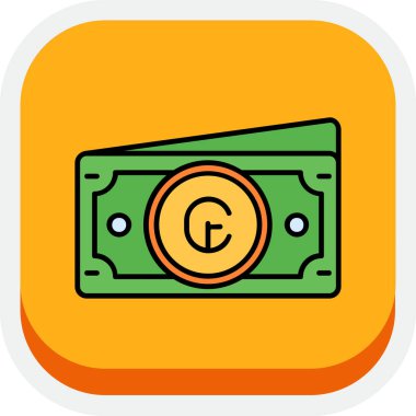 Para için. Web simgesi basit illüstrasyon