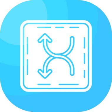 Mavi çizgi rüzgar ikonu beyaz arkaplanda izole edildi. Rüzgar işareti. vektör illüstrasyonu